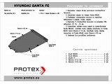 Защита картера+КПП Hyundai Santa Fe 2010- Защита картера+КПП Hyundai Santa Fe 2010-