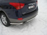 Защита заднего бампера из нержавеющей стали уголки Хендай ix55 Защита заднего бампера из нержавеющей стали уголки Хендай ix55