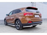 Защита заднего бампера уголки для Киа Соренто Прайм 2015- Защита заднего бампера уголки для Киа Соренто Прайм 2015-
