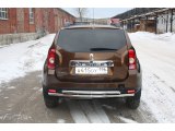 Защита заднего бампера двойная для Рено Дастер (Renault Duster 2011-) Защита заднего бампера двойная для Рено Дастер (Renault Duster 2011-)