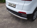 Защита заднего бампера из нержавейки овальная Хендай Крета 2016, d-75х42мм Защита заднего бампера из нержавейки овальная Хендай Крета 2016, d-75х42мм