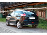 Защита заднего бампера двойная для Лада Иксрей (LADA XRAY 2016) Защита заднего бампера двойная для Лада Иксрей (LADA XRAY 2016)