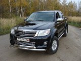 Защита передняя (двойная) для Тойота Хайлюкс - TOYHILUX12-01 Защита передняя (двойная) для Тойота Хайлюкс - TOYHILUX12-01