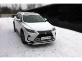 Защита переднего бампера овальная с ходовыми огнями для Лексус RX200t, 2015- Защита переднего бампера овальная с ходовыми огнями для Лексус RX200t, 2015-