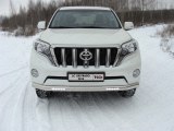 Защита переднего бампера овальная с ДХО для Тойота Ленд Круйзер Прадо 150 Защита переднего бампера овальная с ДХО для Тойота Ленд Круйзер Прадо 150