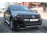 Защита переднего бампера клыки для Фольксваген Туарег 2010- Защита переднего бампера клыки для Фольксваген Туарег 2010-