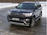 Защита передняя для Ленд Крузер 200 Executive двойная из нержавеющей стали Защита передняя для Ленд Крузер 200 Executive двойная из нержавеющей стали