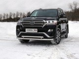 Защита передняя для Ленд Крузер 200 Executive двойная из нержавеющей стали Защита передняя для Ленд Крузер 200 Executive двойная из нержавеющей стали