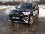 Защита передняя для Ленд Крузер 200 Executive овальная из нержавеющей стали Защита передняя для Ленд Крузер 200 Executive овальная из нержавеющей стали