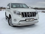 Защита переднего бампера двойная для Тойота Ленд Круйзер Прадо 150 Защита переднего бампера двойная для Тойота Ленд Круйзер Прадо 150