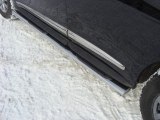Пороги овальные с накладкой для Инфинити JX35, TCC - INFJX3513-06 Пороги овальные с накладкой для Инфинити JX35, TCC - INFJX3513-06