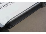 Подножки алюминиевые чёрные для Митсубиси Аутлендер 2015 Подножки алюминиевые чёрные для Митсубиси Аутлендер 2015