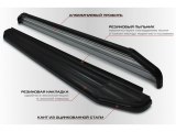Пороги Хундай Крета алюминиевые чёрные Premium Пороги Хундай Крета алюминиевые чёрные Premium