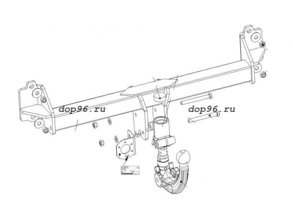 Фаркоп - прицепное устройство для БМВ X4, быстросъёмный