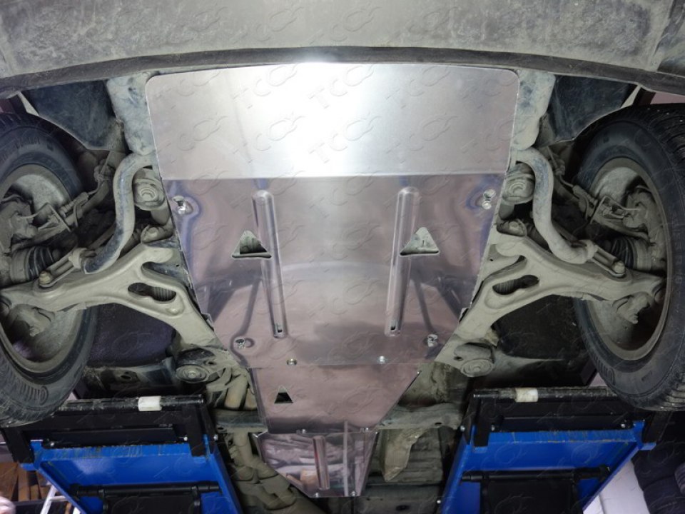Защита картера двигателя (алюминий) 4 мм для Фольксваген Туарег 2010-