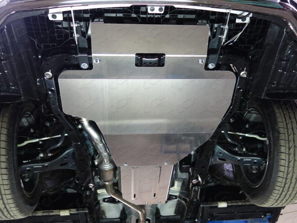 Защита картера двигателя алюминий 4мм для Субару Аутбек 2015-