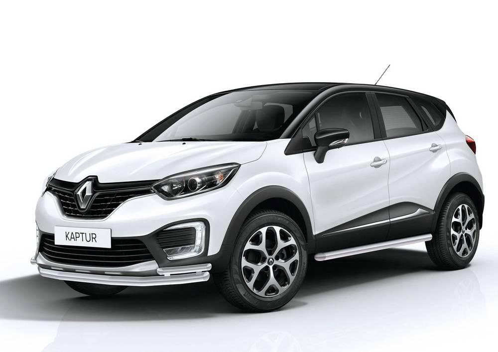 Защита передняя двойная d 60.3 42.4 Renault kaptur 2016-